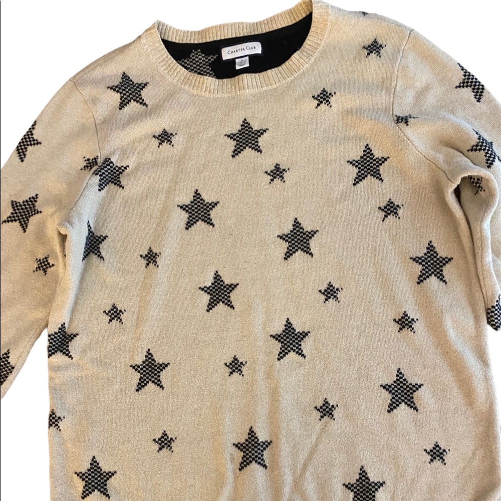 Charter Club Star Sweater Large